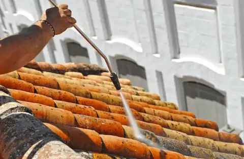 Démoussage de toiture à Teille